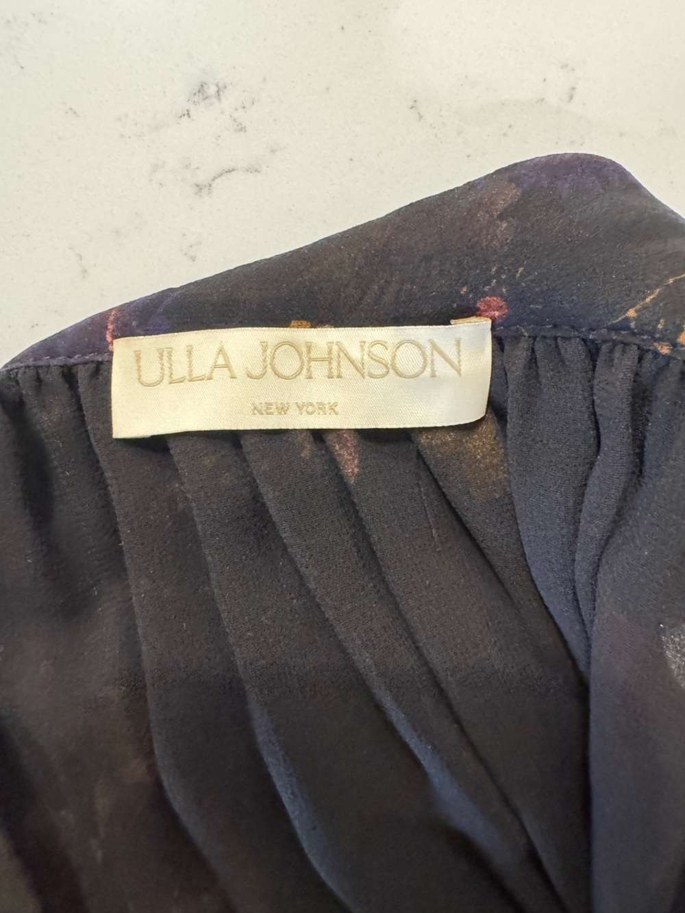 Ulla Johnson Silk Floral Halter Midi Dress Black Boho Luxe - Picture 10 of 12